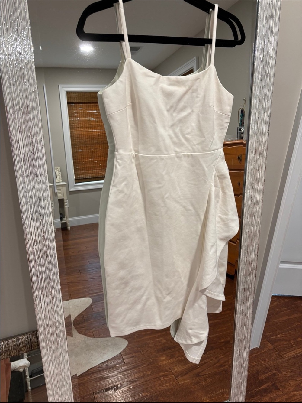 Lulus white Asymmetric Ruffle Dress